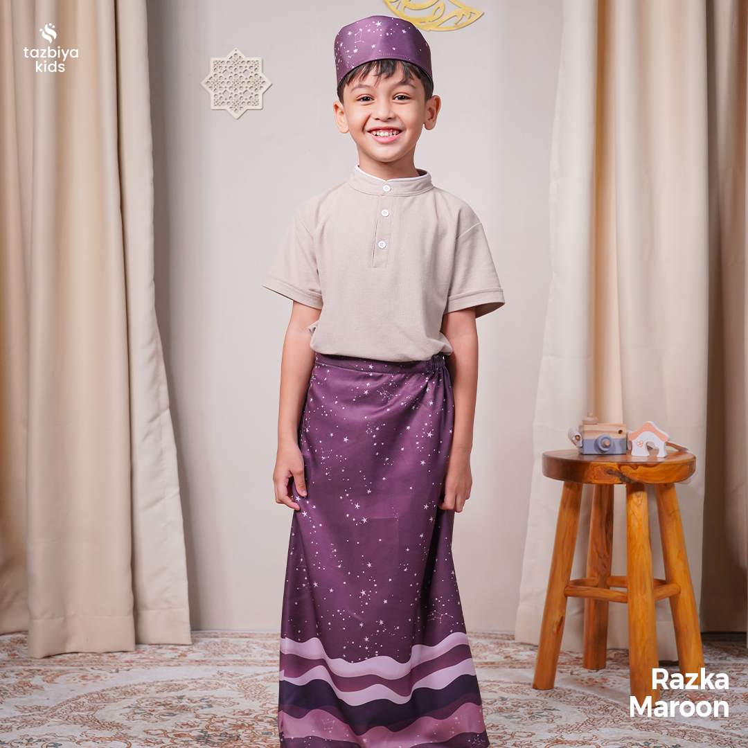 TAZBIYA SARUNG INSTAN + PECI ANAK LAKI-LAKI MOTIF | SARUNG ANAK INSTAN | SARUNG ANAK TK SD UMUR 1-10 TAHUN