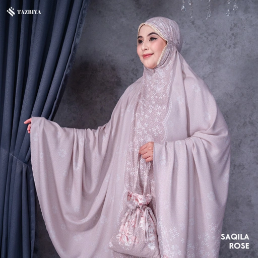 Image of MUKENA TAZBIYA PREMIUM SAQILA I Mukena Rayon Premium Jumbo Dewasa