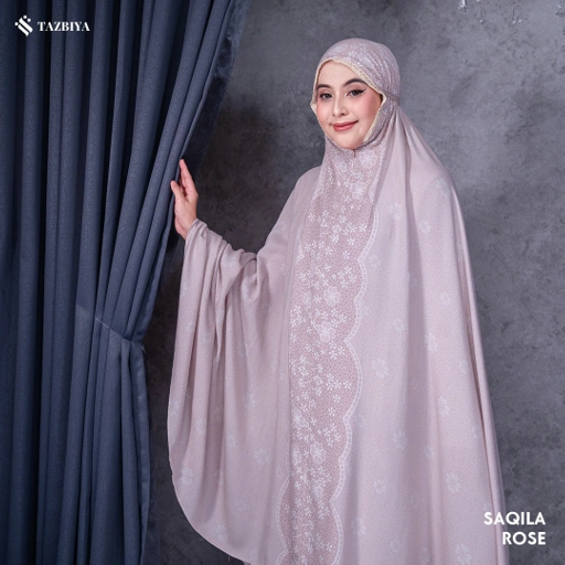 Image of MUKENA TAZBIYA PREMIUM SAQILA I Mukena Rayon Premium Jumbo Dewasa