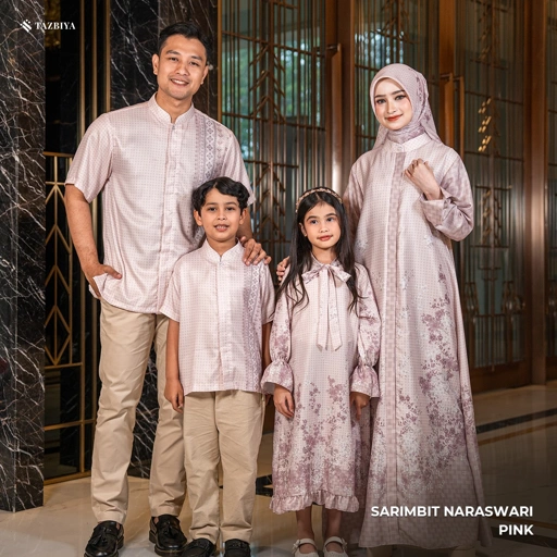 Image of [READY STOCK] TAZBIYA SARIMBIT NARASWARI SERIES | Baju Sarimbit Lebaran | Baju Sarimbit | Baju Sarimbit Keluarga | Sarimbit 2026