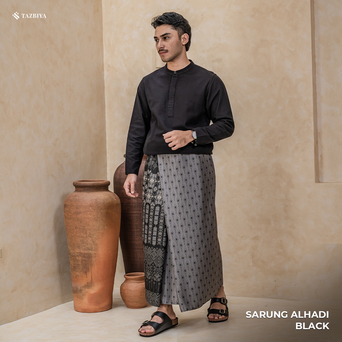 TAZBIYA PRAYER-SET SARUNG ALHADI SERIES I SARUNG LAKI LAKI DEWASA MOTIF