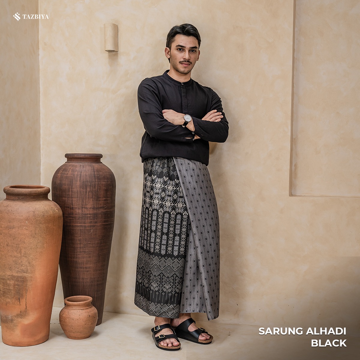 TAZBIYA PRAYER-SET SARUNG ALHADI SERIES I SARUNG LAKI LAKI DEWASA MOTIF