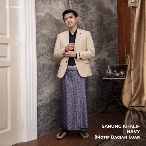 Image of [NEW!] TAZBIYA PRAYER-SET SARUNG TWO-TONE KHALIF SERIES | SARUNG LAKI LAKI DEWASA MOTIF