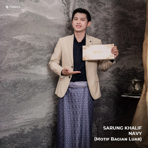 Image of [NEW!] TAZBIYA PRAYER-SET SARUNG TWO-TONE KHALIF SERIES | SARUNG LAKI LAKI DEWASA MOTIF