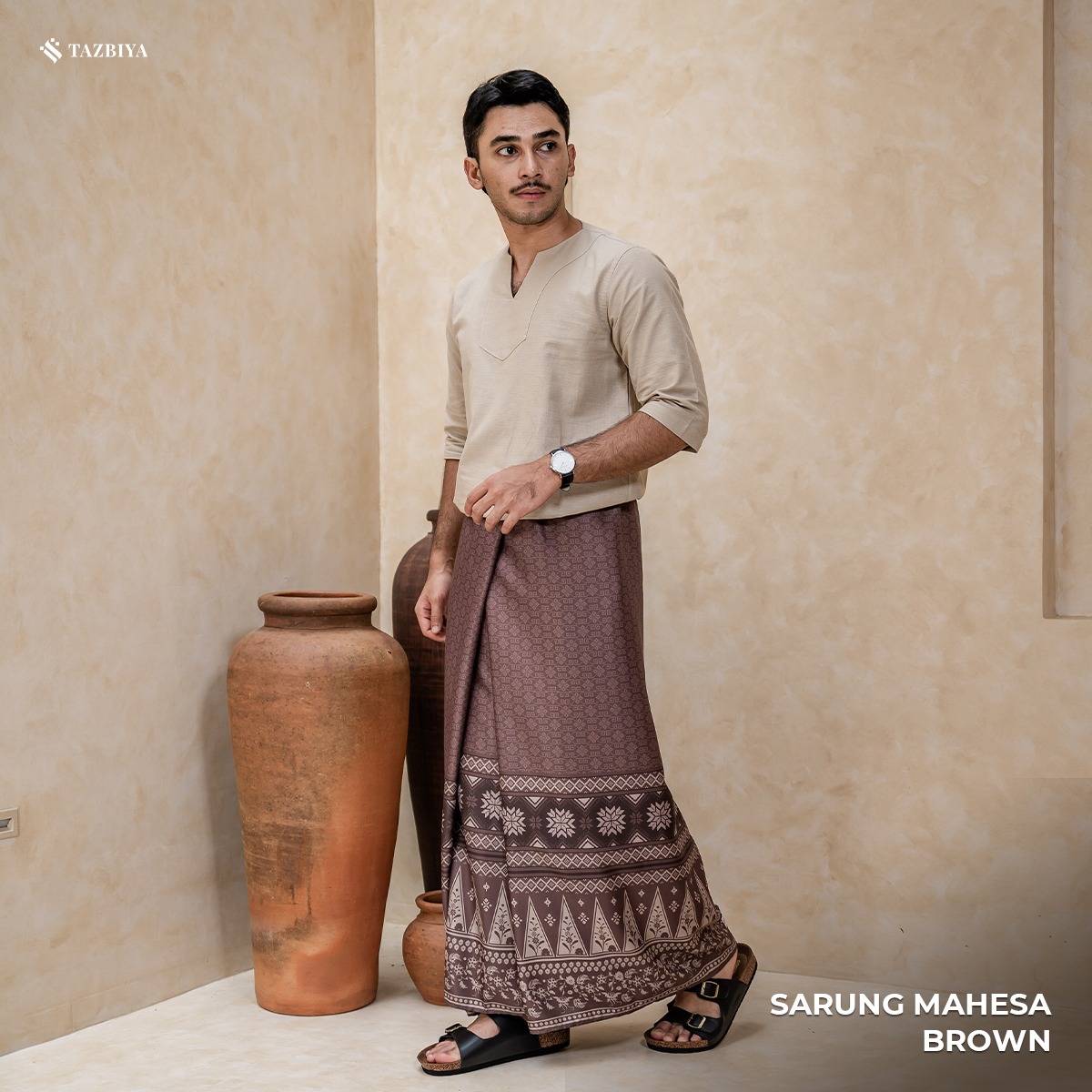 TAZBIYA PRAYER-SET SARUNG MAHESA SERIES I SARUNG LAKI LAKI DEWASA MOTIF