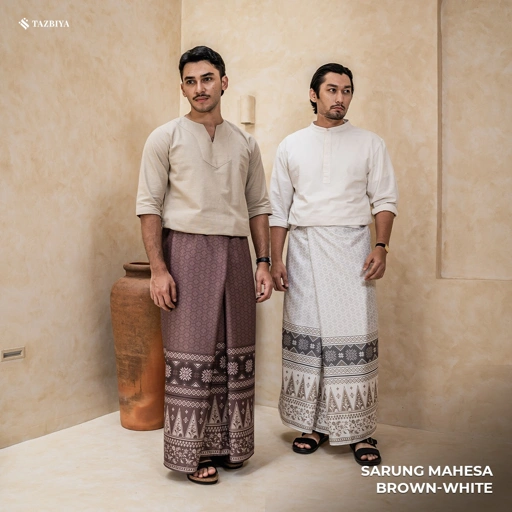 Image of TAZBIYA PRAYER-SET SARUNG MAHESA SERIES I SARUNG LAKI LAKI DEWASA MOTIF