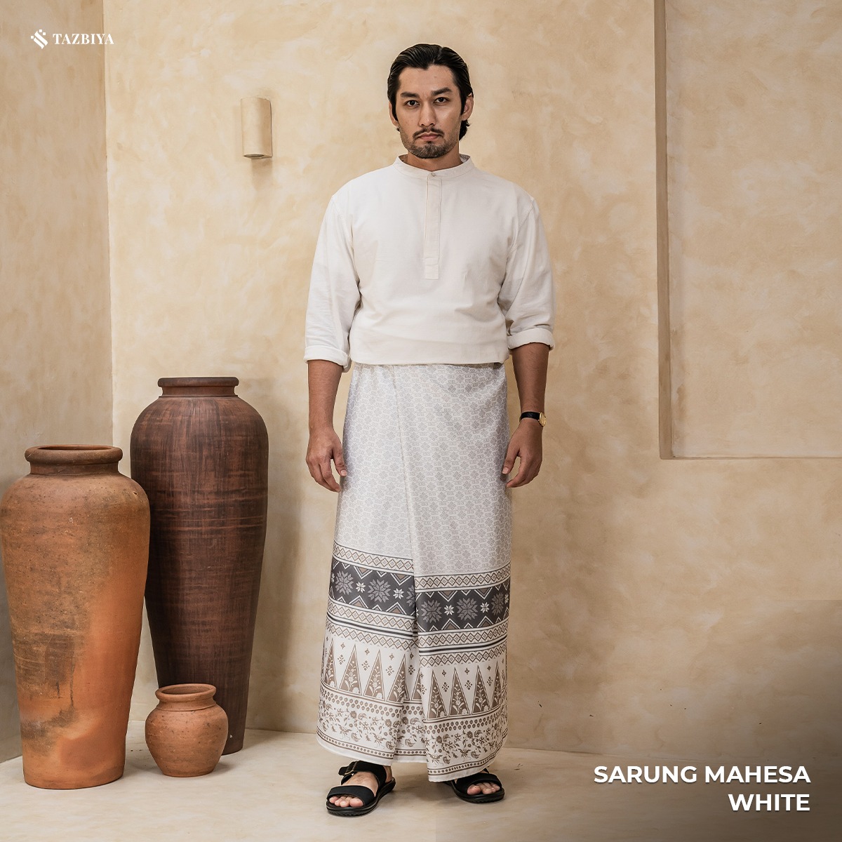 TAZBIYA PRAYER-SET SARUNG MAHESA SERIES I SARUNG LAKI LAKI DEWASA MOTIF