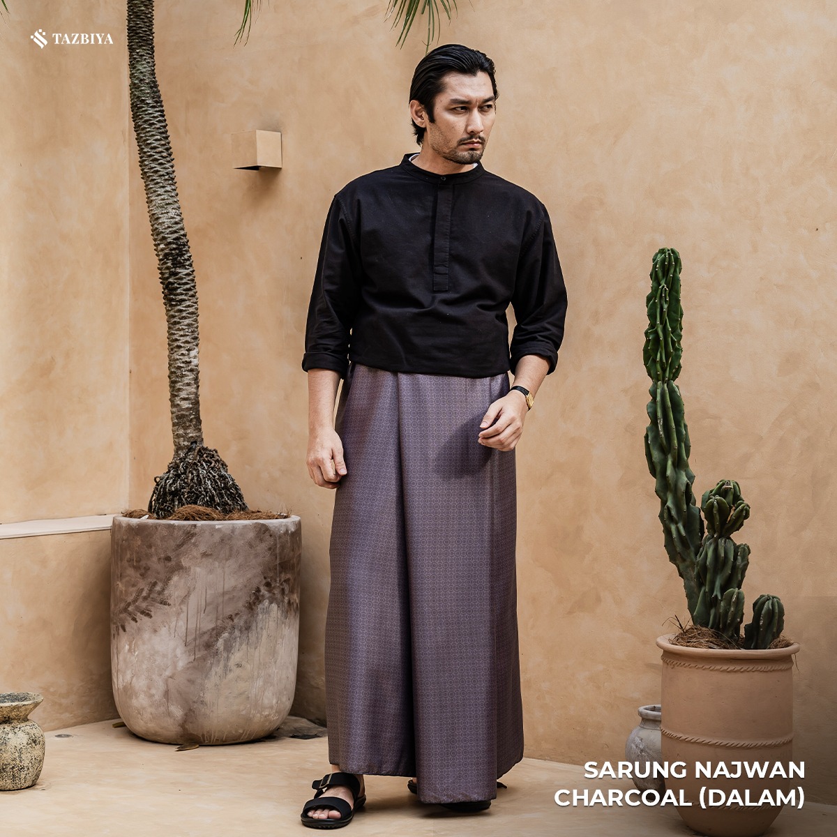 [NEW!] TAZBIYA PRAYER-SET SARUNG TWO-TONE NAJWAN SERIES | SARUNG LAKI LAKI DEWASA MOTIF
