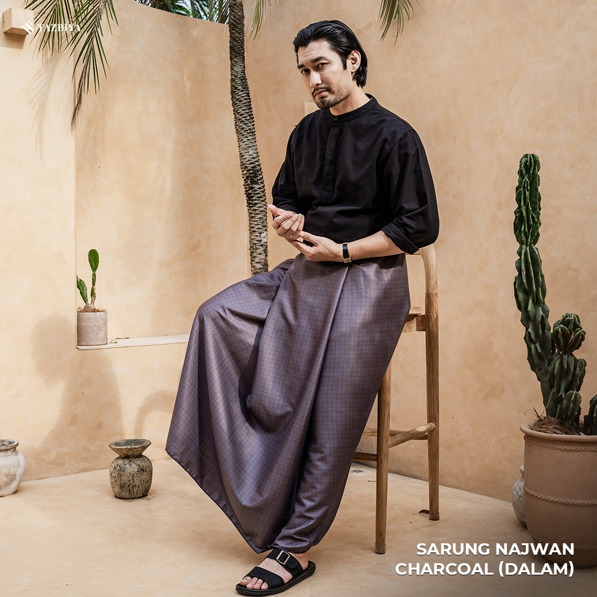 [NEW!] TAZBIYA PRAYER-SET SARUNG TWO-TONE NAJWAN SERIES | SARUNG LAKI LAKI DEWASA MOTIF