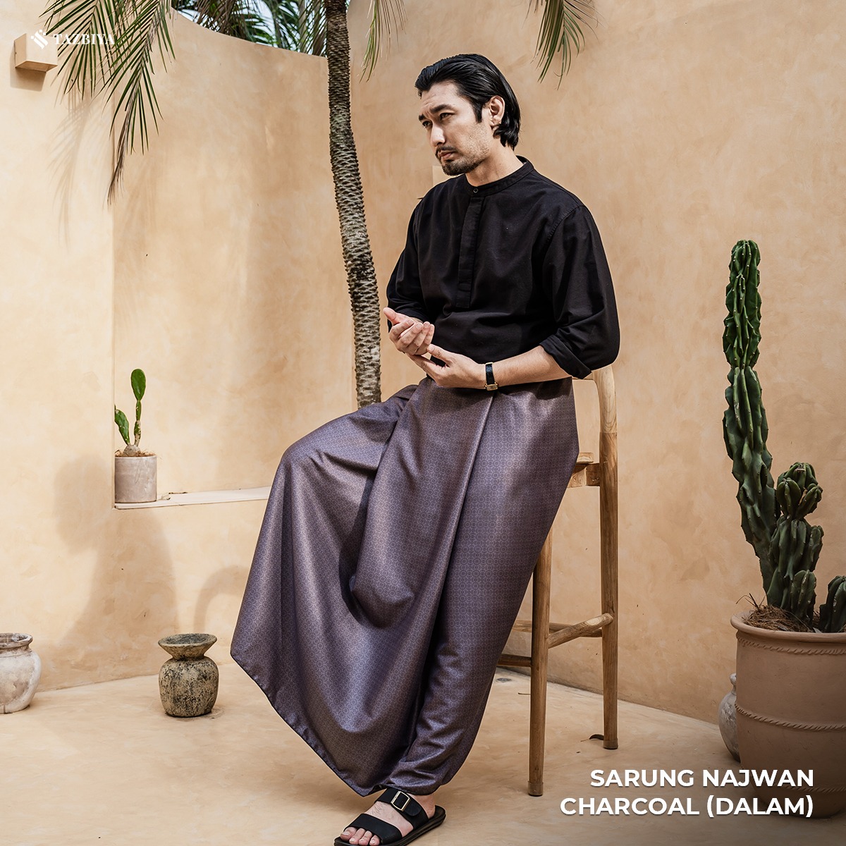 [NEW!] TAZBIYA PRAYER-SET SARUNG TWO-TONE NAJWAN SERIES | SARUNG LAKI LAKI DEWASA MOTIF