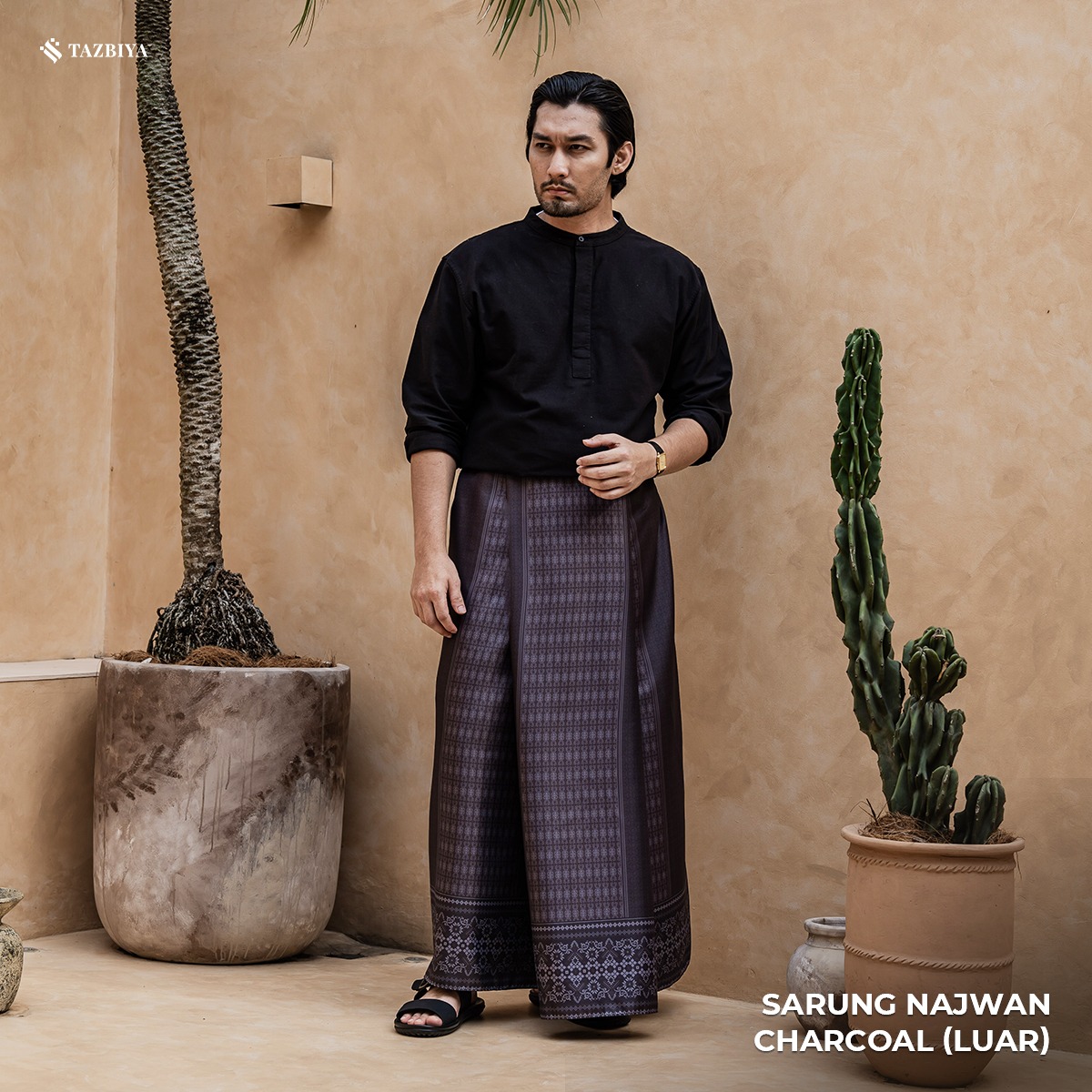 [NEW!] TAZBIYA PRAYER-SET SARUNG TWO-TONE NAJWAN SERIES | SARUNG LAKI LAKI DEWASA MOTIF