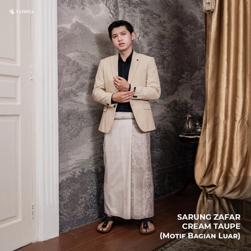 Image of [NEW!] TAZBIYA PRAYER-SET SARUNG TWO-TONE ZAFAR SERIES | SARUNG LAKI LAKI DEWASA MOTIF