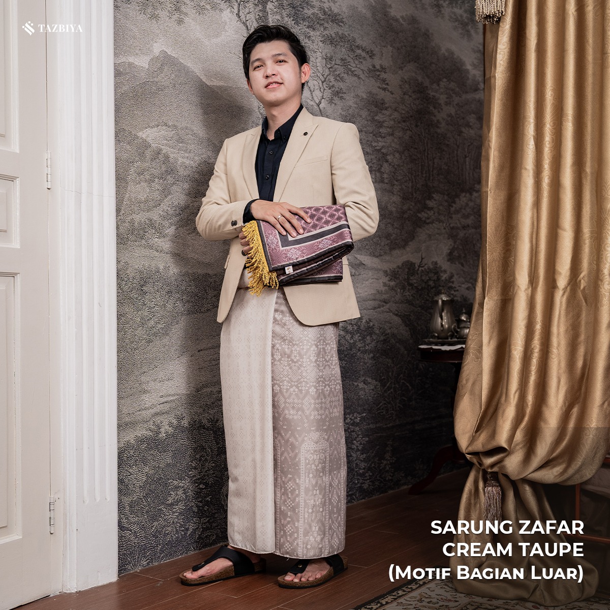 [NEW!] TAZBIYA PRAYER-SET SARUNG TWO-TONE ZAFAR SERIES | SARUNG LAKI LAKI DEWASA MOTIF