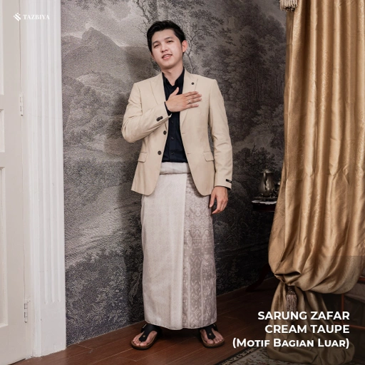 Image of [NEW!] TAZBIYA PRAYER-SET SARUNG TWO-TONE ZAFAR SERIES | SARUNG LAKI LAKI DEWASA MOTIF