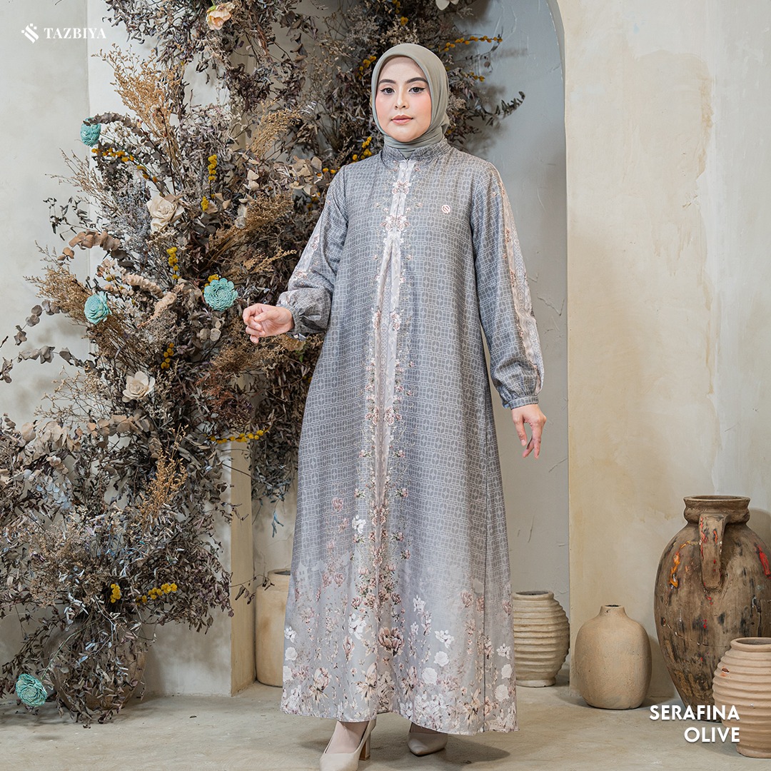 TAZBIYA MUSLIMWEAR GAMIS RAYON PREMIUM SERAFINA SERIES