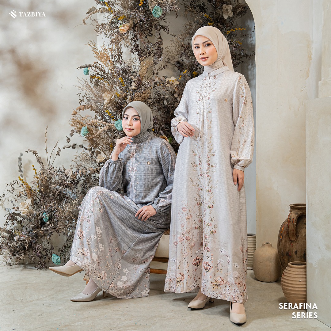 TAZBIYA MUSLIMWEAR GAMIS RAYON PREMIUM SERAFINA SERIES