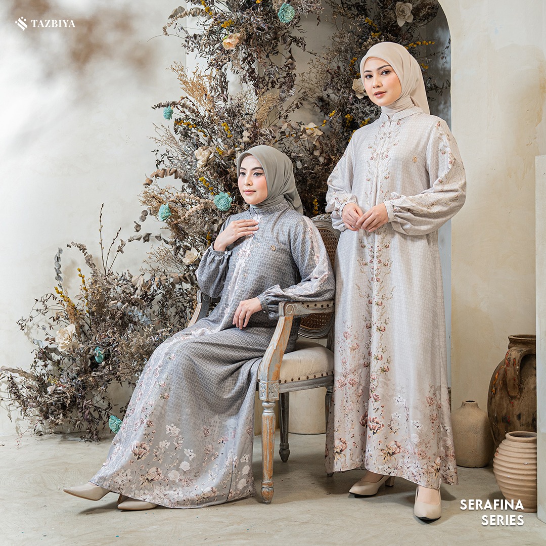 TAZBIYA MUSLIMWEAR GAMIS RAYON PREMIUM SERAFINA SERIES