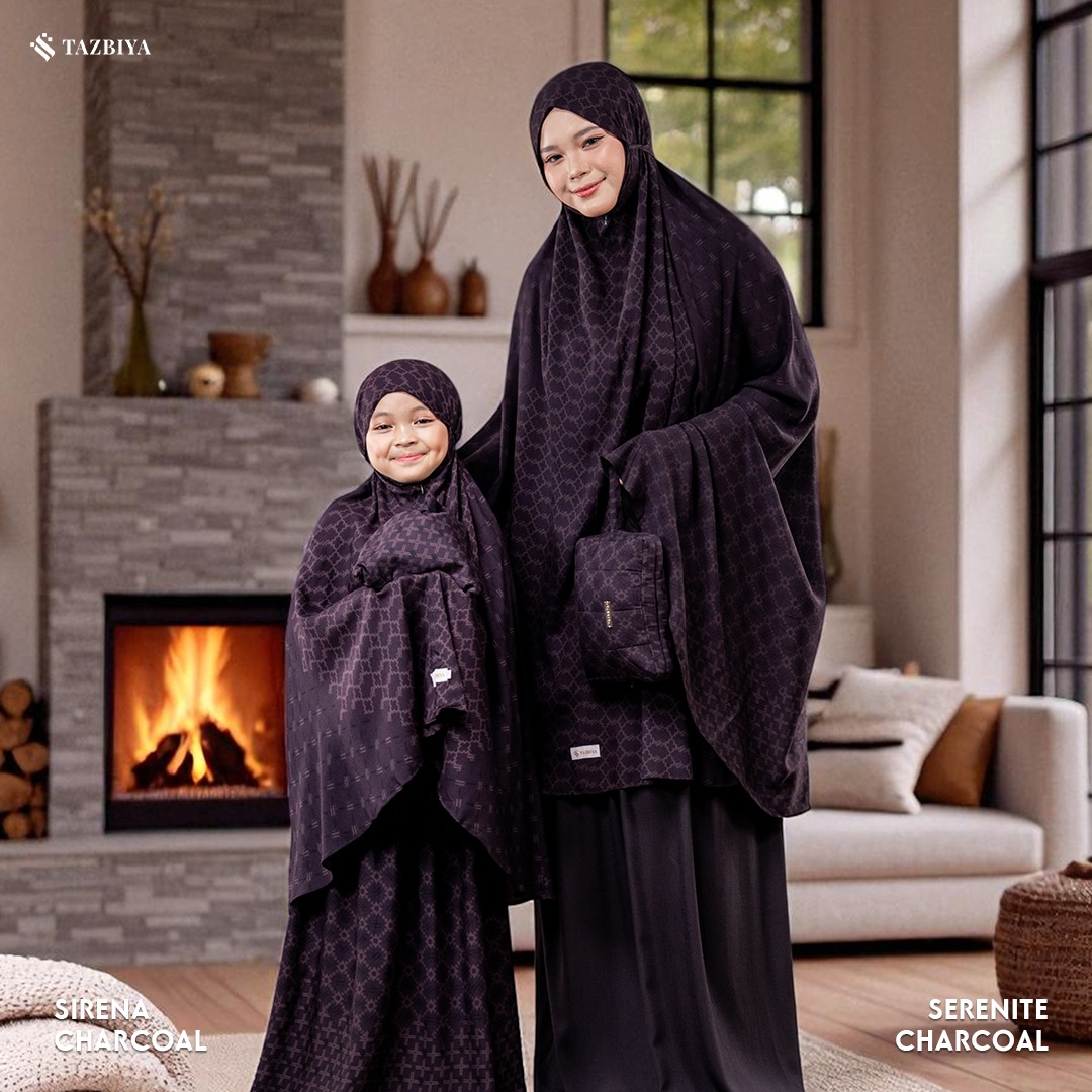 TAZBIYA KOLEKSI MUKENA COUPLE SET IBU - ANAK SERIES I TAS POUCH