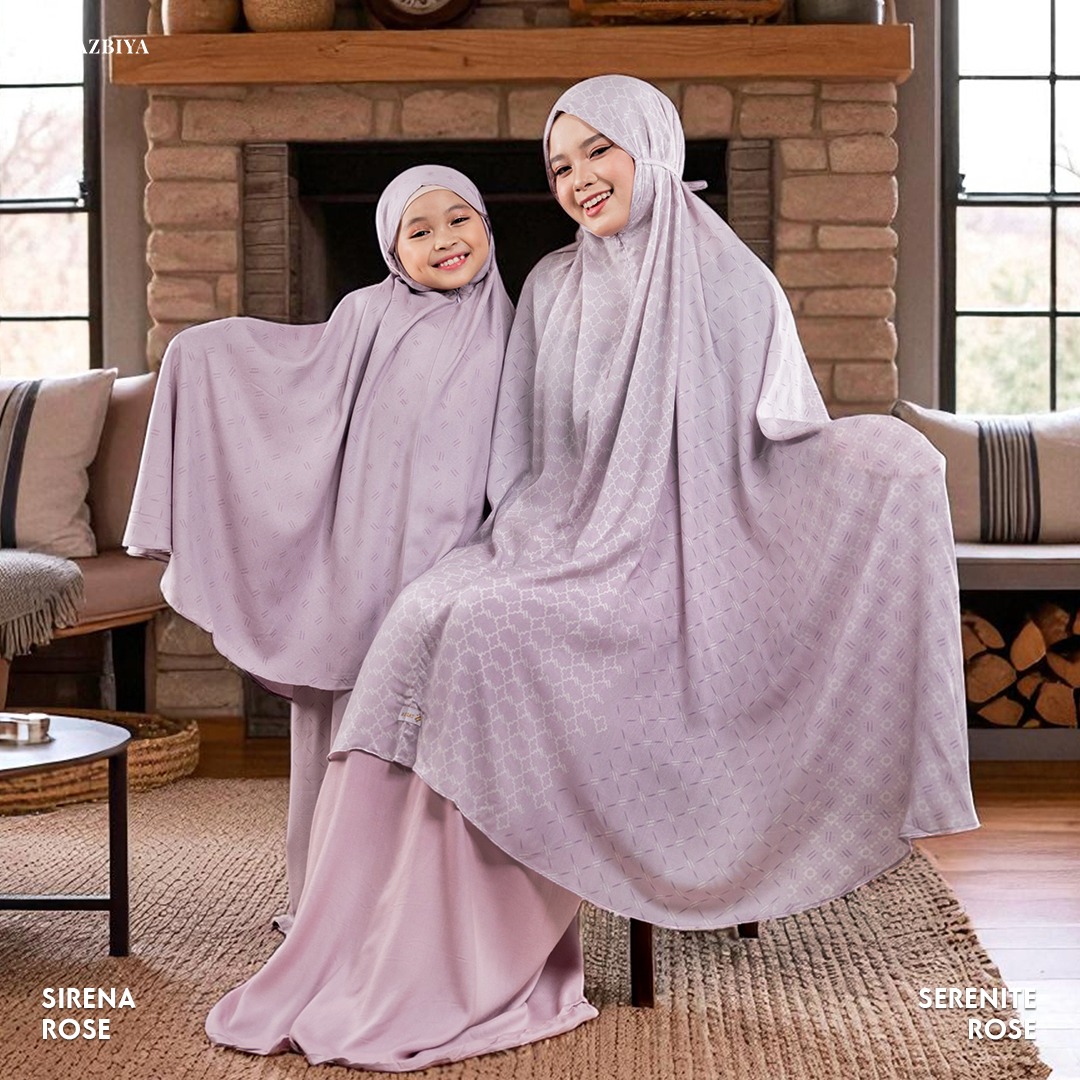 TAZBIYA KOLEKSI MUKENA COUPLE SET IBU - ANAK SERIES I TAS POUCH