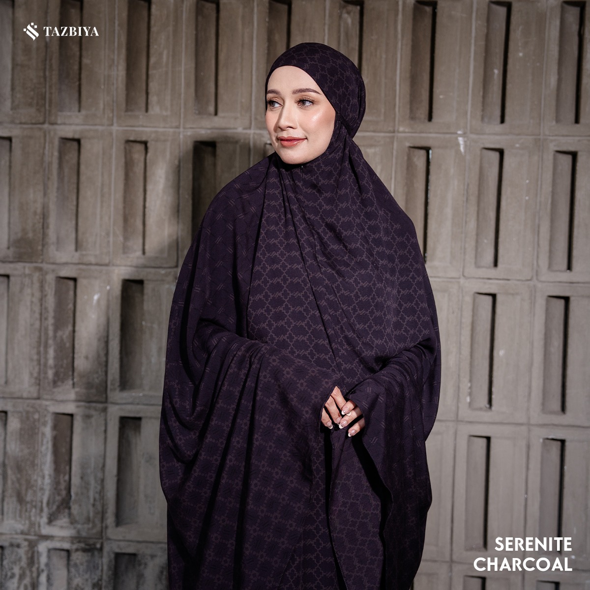 TAZBIYA SERENITE SERIES | MUKENA RAYON 2IN1 DEWASA MONOGRAM SERIES FREE SAJADAH