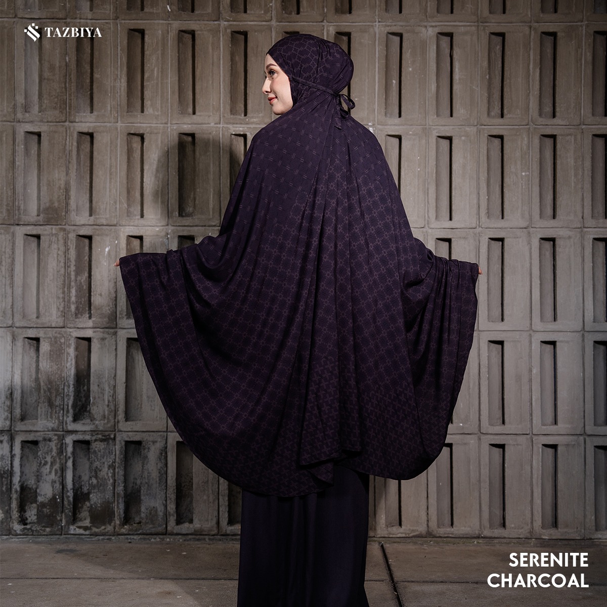 TAZBIYA SERENITE SERIES | MUKENA RAYON 2IN1 DEWASA MONOGRAM SERIES FREE SAJADAH