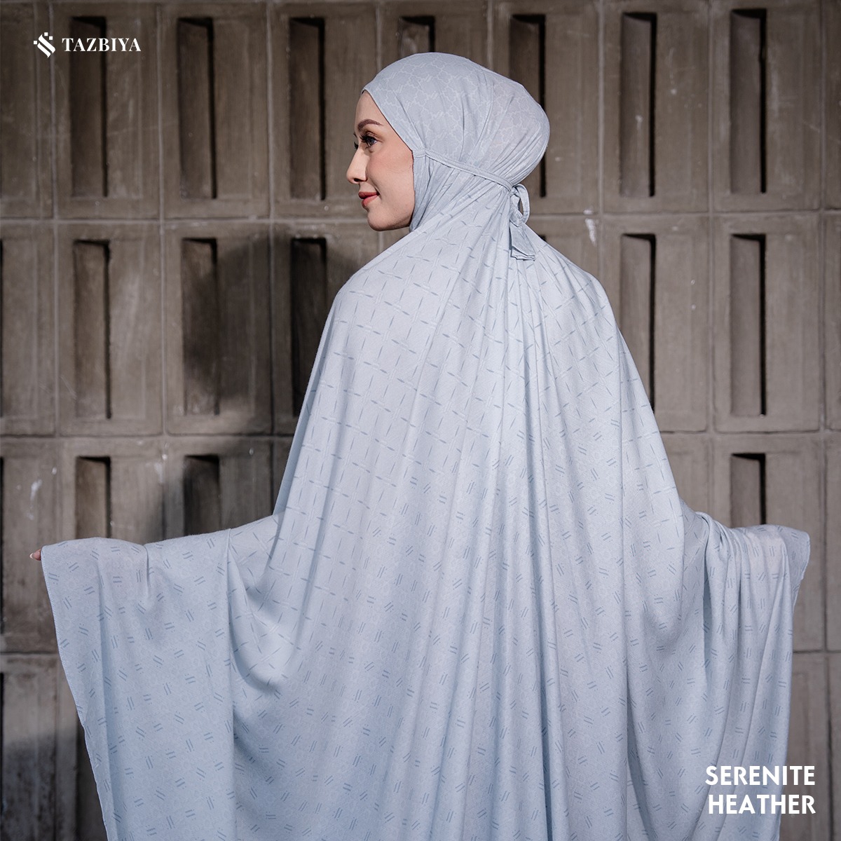 TAZBIYA SERENITE SERIES | MUKENA RAYON 2IN1 DEWASA MONOGRAM SERIES FREE SAJADAH