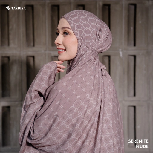 Image of TAZBIYA SERENITE SERIES | MUKENA RAYON 2IN1 DEWASA MONOGRAM SERIES FREE SAJADAH