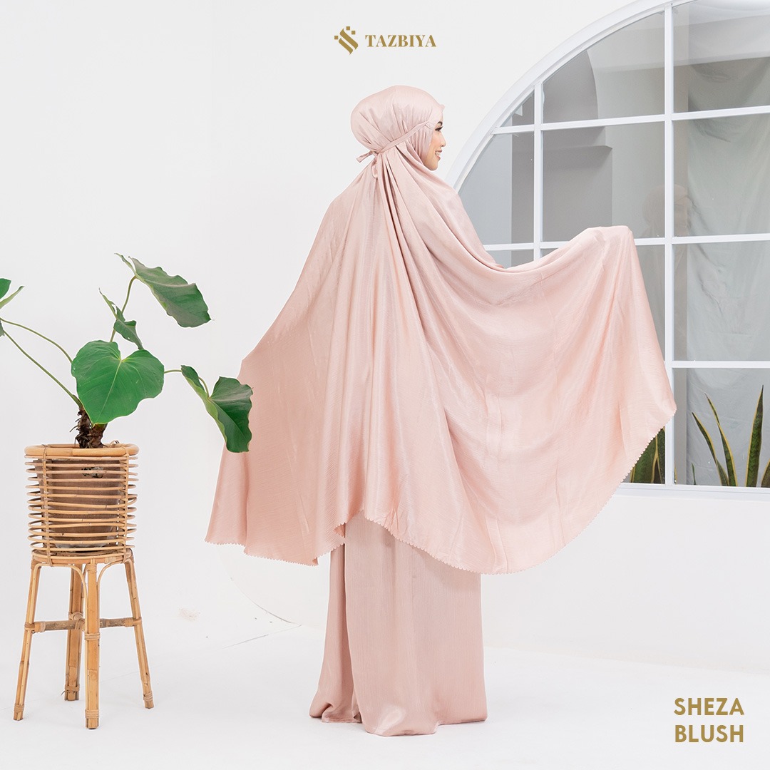 MUKENA TAZBIYA PREMIUM SILK SHEZA SERIES ALLSIZE | LASER CUT