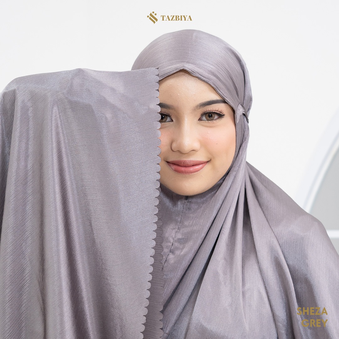 MUKENA TAZBIYA PREMIUM SILK SHEZA SERIES ALLSIZE | LASER CUT