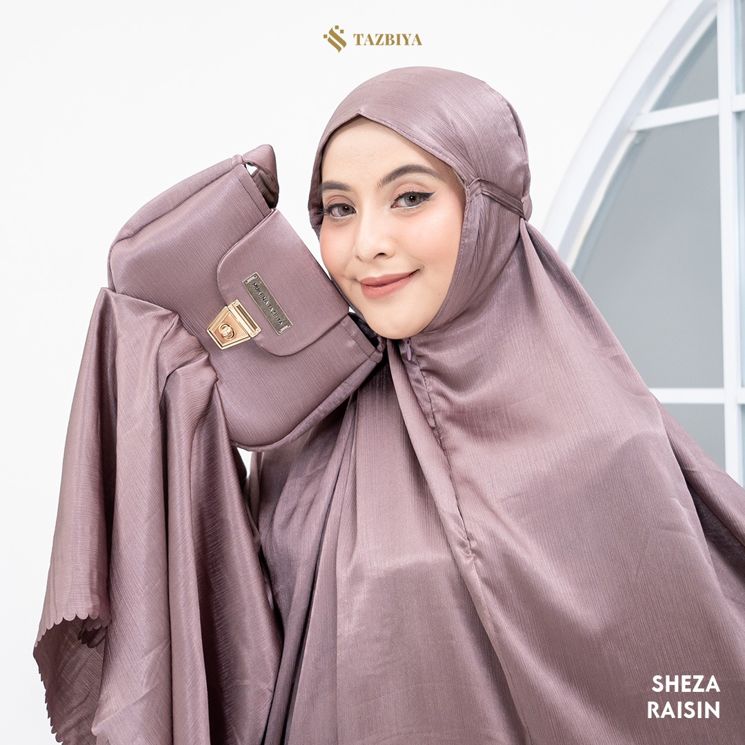 MUKENA TAZBIYA PREMIUM SILK SHEZA SERIES ALLSIZE | LASER CUT