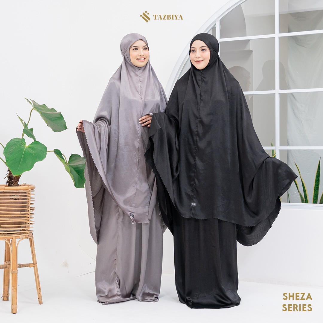 MUKENA TAZBIYA PREMIUM SILK SHEZA SERIES ALLSIZE | LASER CUT
