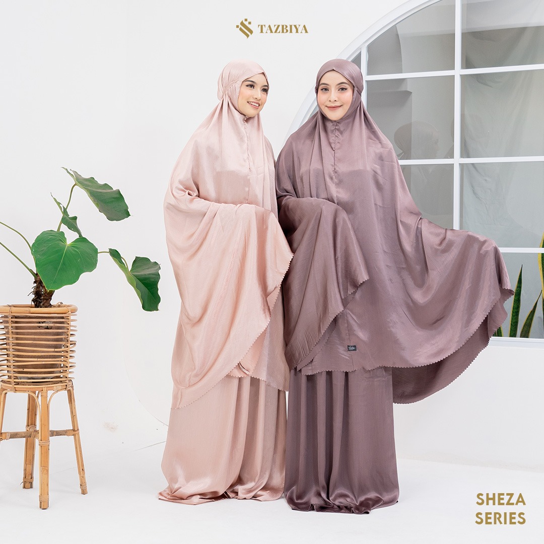 MUKENA TAZBIYA PREMIUM SILK SHEZA SERIES ALLSIZE | LASER CUT