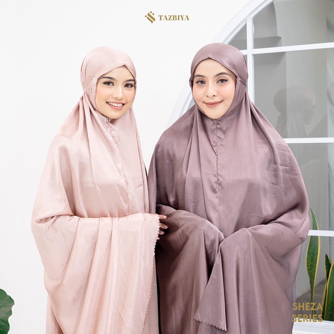 MUKENA TAZBIYA PREMIUM SILK SHEZA SERIES ALLSIZE | LASER CUT