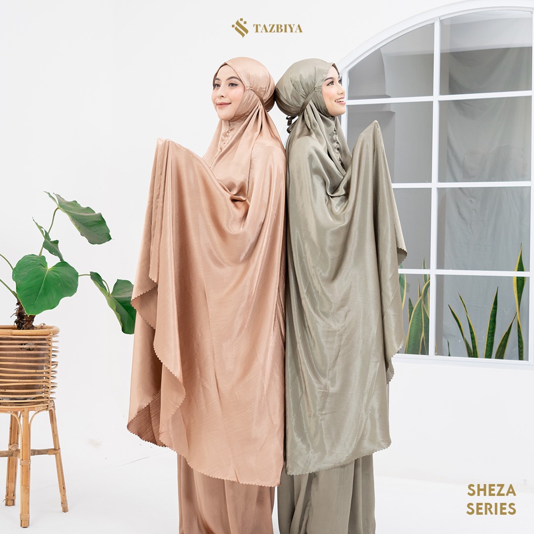 MUKENA TAZBIYA PREMIUM SILK SHEZA SERIES ALLSIZE | LASER CUT