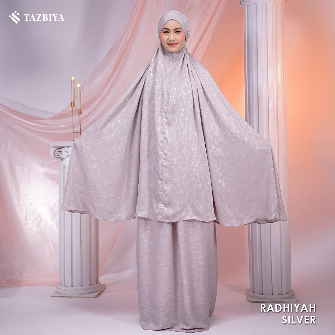 MUKENA PREMIUM SILK EMBOSS TAZBIYA DEWASA RADHIYAH NADHIRAH SERIES 