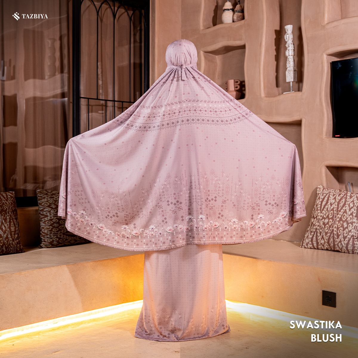 [NEW] TAZBIYA - Mukena Travel Premium 2in1 Sajadah Swastika Series (Mukena Travel Inovasi Bahan Halus Anti Berisik)