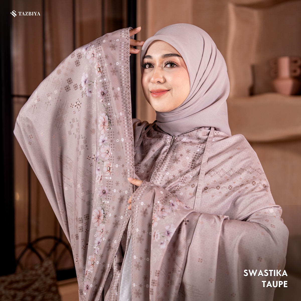 [NEW] TAZBIYA - Mukena Travel Premium 2in1 Sajadah Swastika Series (Mukena Travel Inovasi Bahan Halus Anti Berisik)