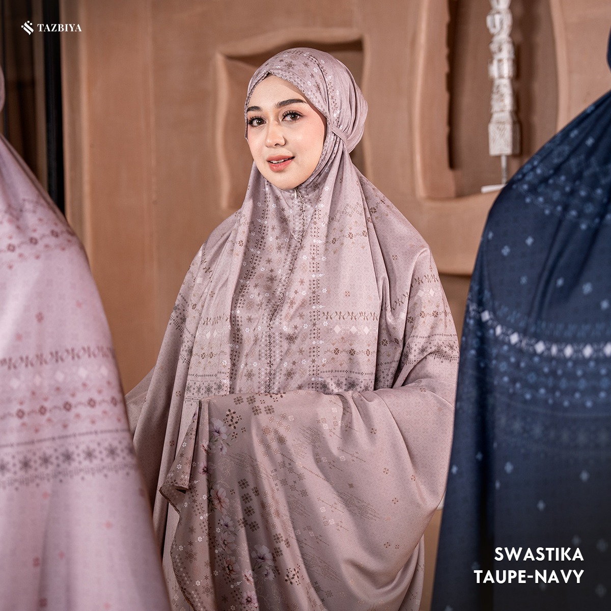 [NEW] TAZBIYA - Mukena Travel Premium 2in1 Sajadah Swastika Series (Mukena Travel Inovasi Bahan Halus Anti Berisik)