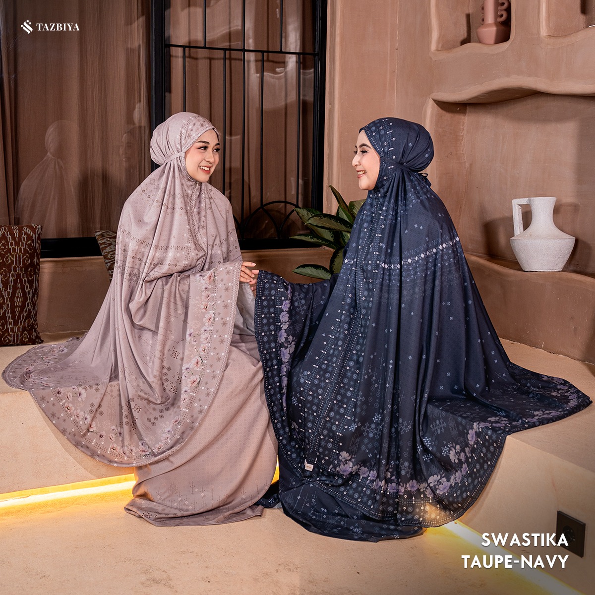 [NEW] TAZBIYA - Mukena Travel Premium 2in1 Sajadah Swastika Series (Mukena Travel Inovasi Bahan Halus Anti Berisik)