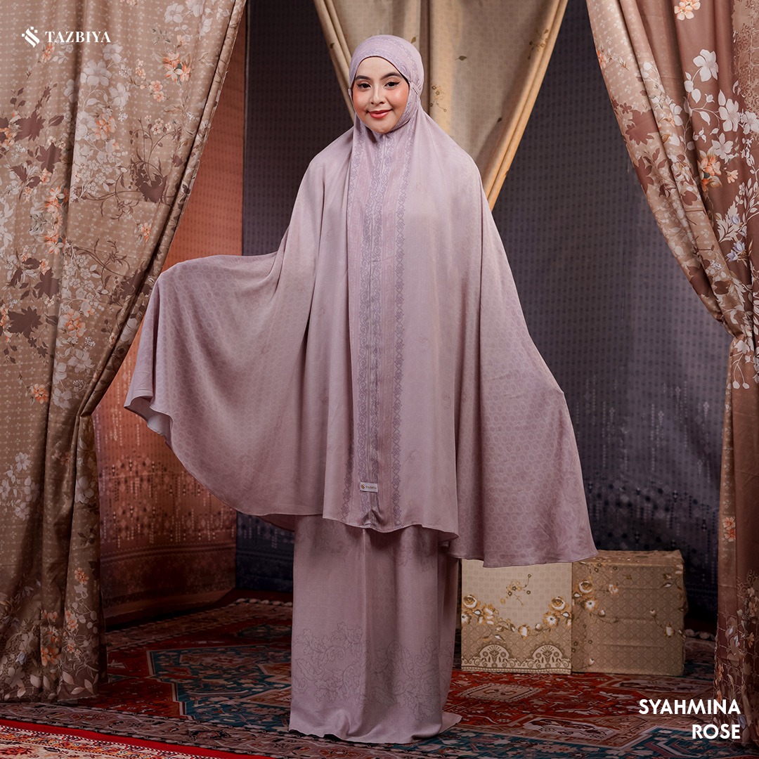 TAZBIYA MUKENA SYAHMINA SERIES | MUKENA RAYON PREMIUM 2IN1 DEWASA