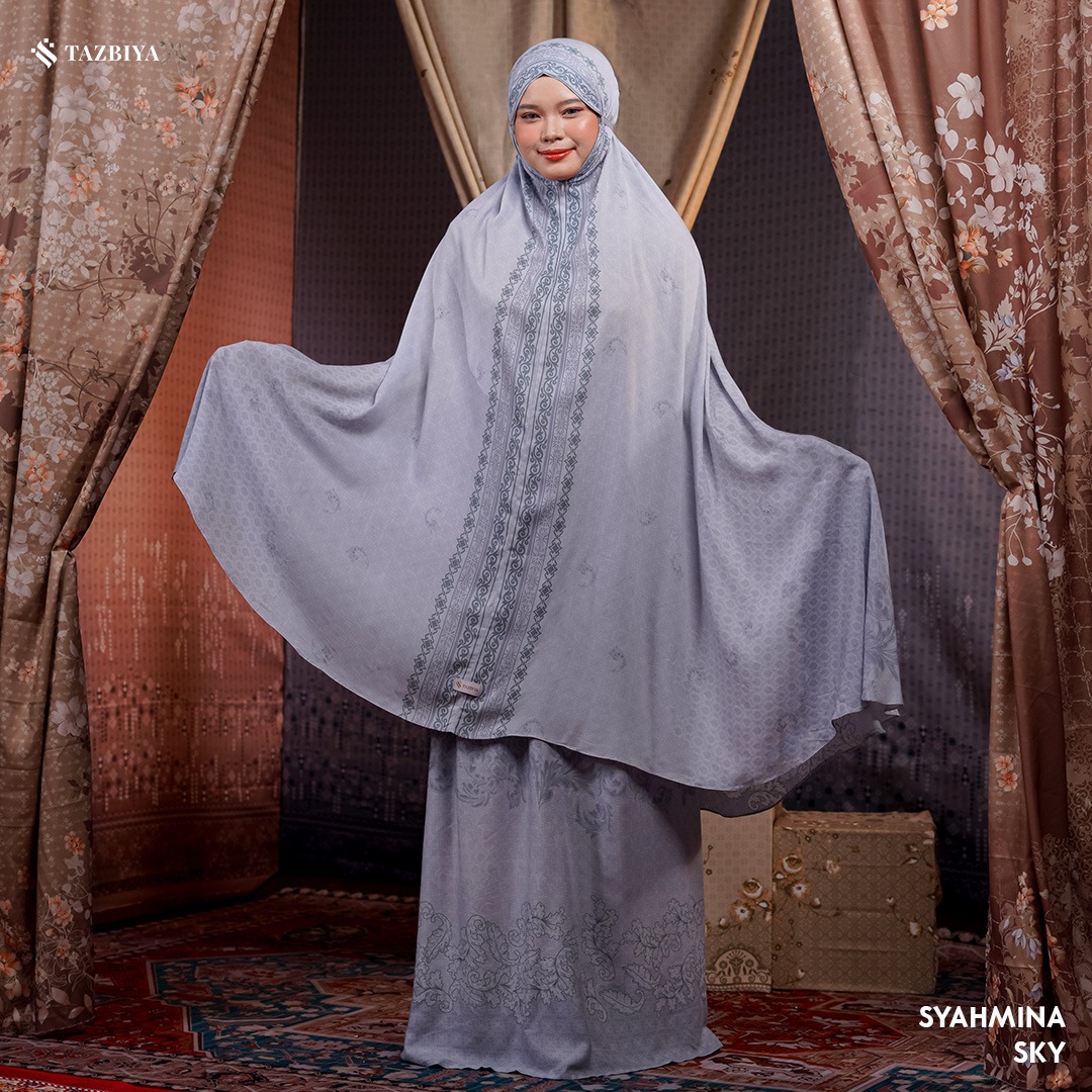 TAZBIYA MUKENA SYAHMINA SERIES | MUKENA RAYON PREMIUM 2IN1 DEWASA