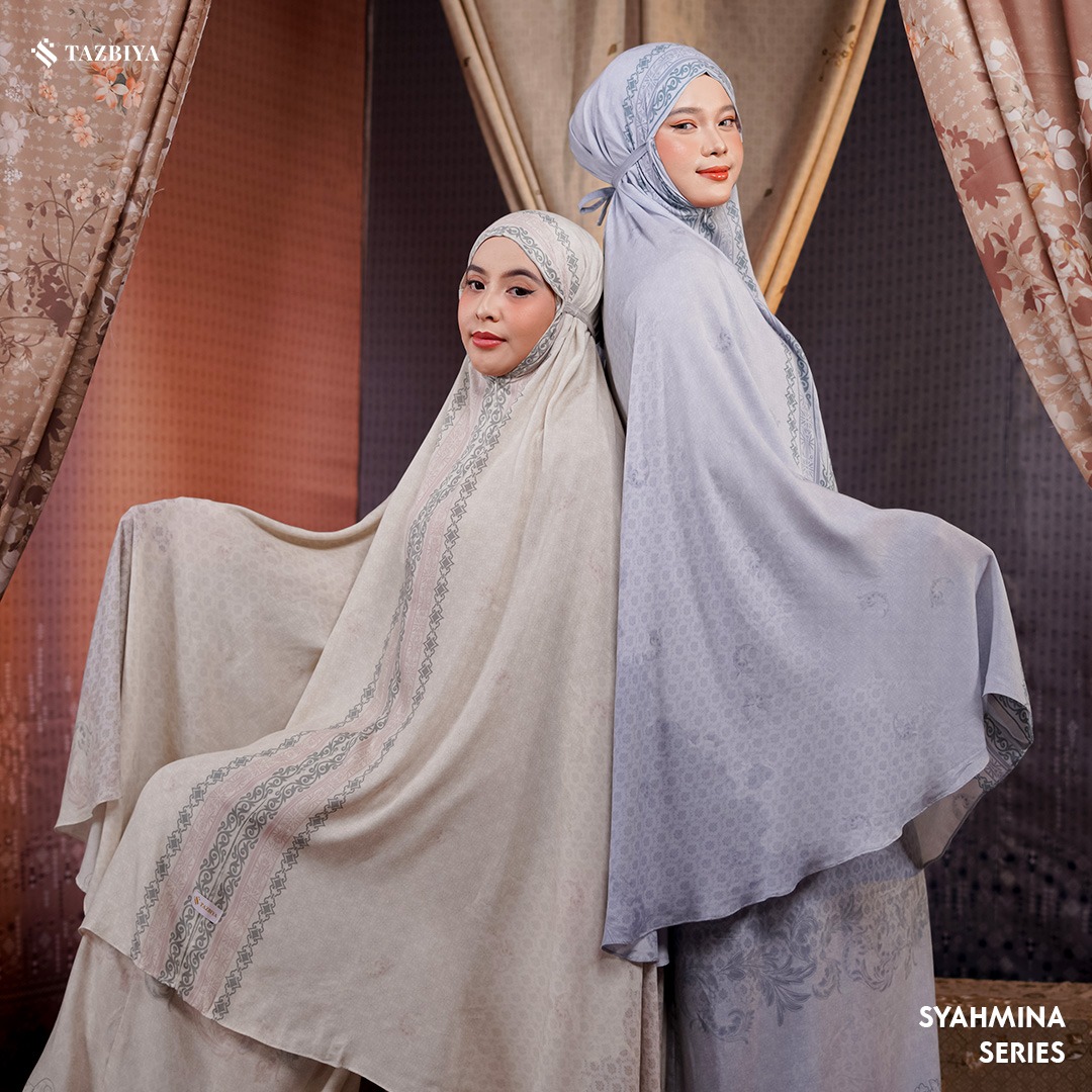TAZBIYA MUKENA SYAHMINA SERIES | MUKENA RAYON PREMIUM 2IN1 DEWASA