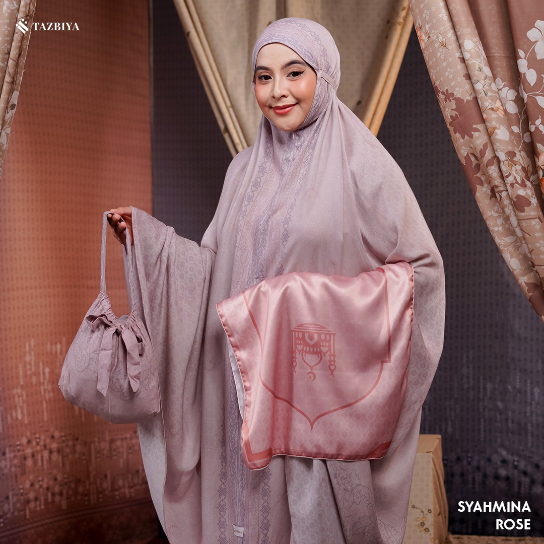 TAZBIYA MUKENA SYAHMINA SERIES | MUKENA RAYON PREMIUM 2IN1 DEWASA
