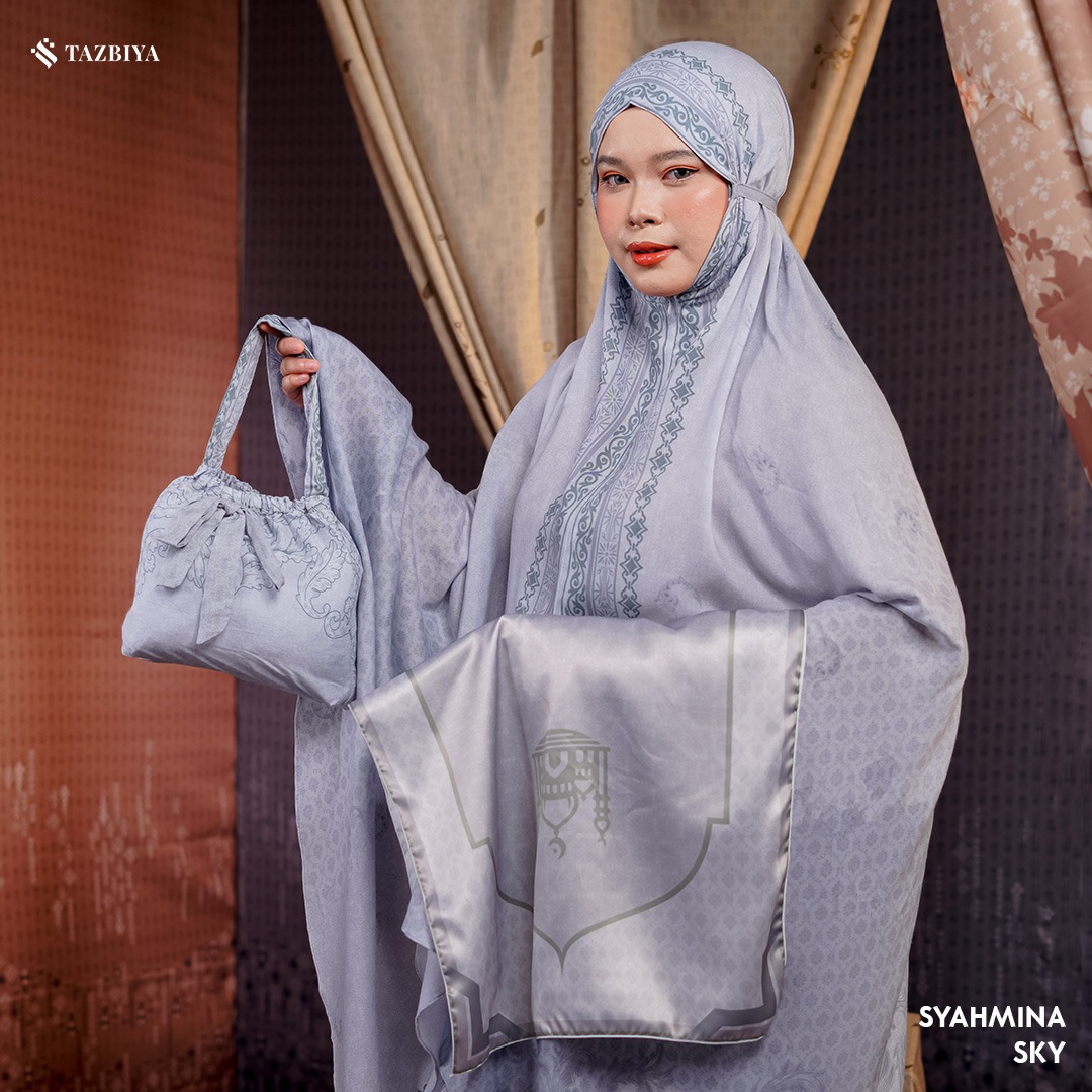 TAZBIYA MUKENA SYAHMINA SERIES | MUKENA RAYON PREMIUM 2IN1 DEWASA