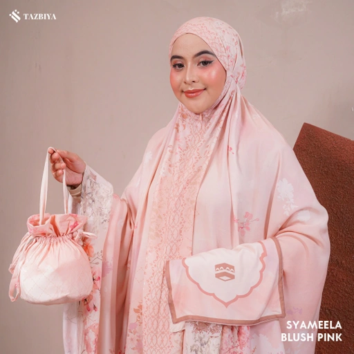 Image of TAZBIYA MUKENA PREMIUM RAYON WATERCOLOR SYAMEELA SERIES ALLSIZE