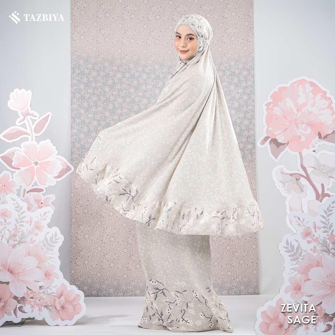 MUKENA TAZBIYA X KEMISO SAJADAH RAYON ZEVITA SERIES ALLSIZE