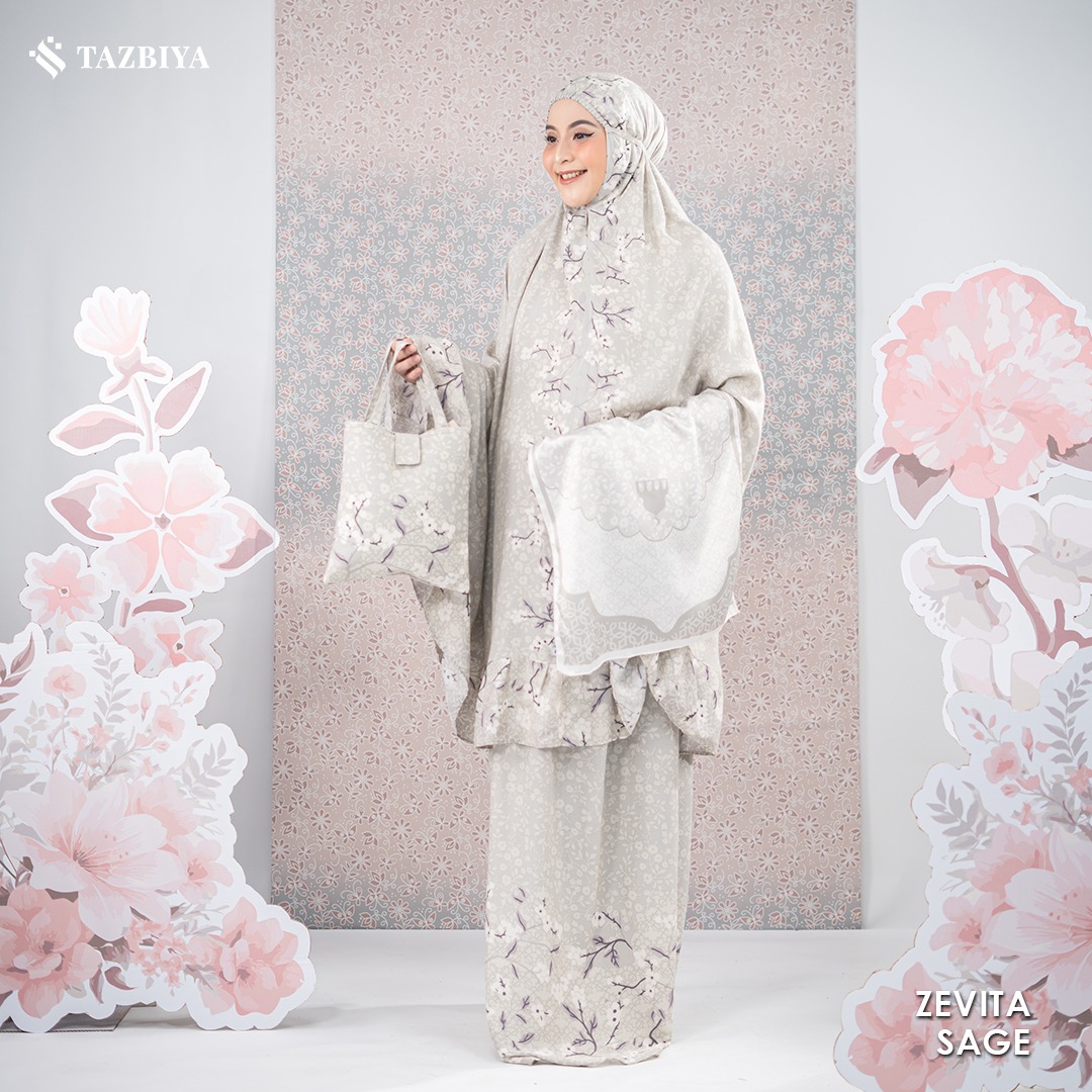 MUKENA TAZBIYA X KEMISO SAJADAH RAYON ZEVITA SERIES ALLSIZE