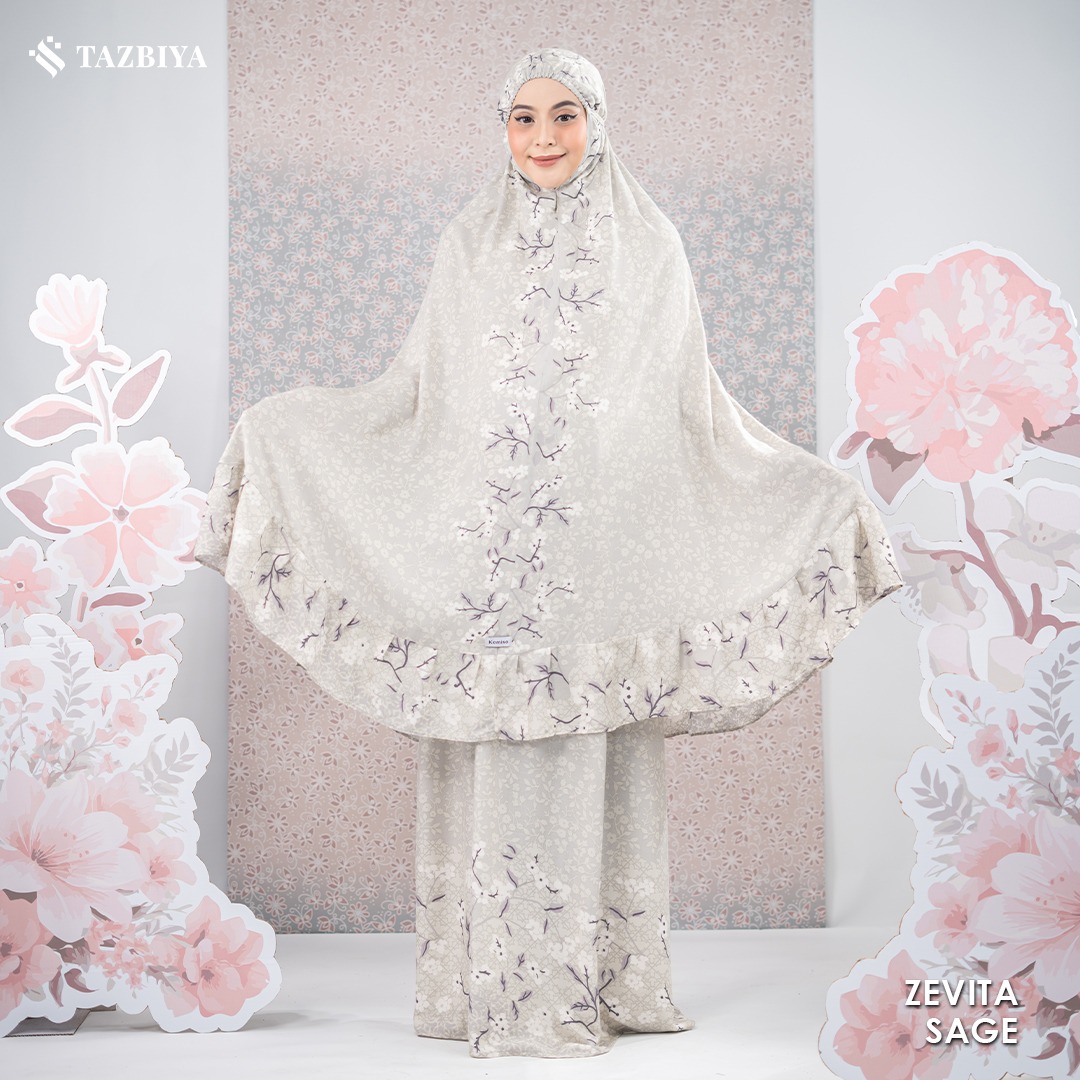MUKENA TAZBIYA X KEMISO SAJADAH RAYON ZEVITA SERIES ALLSIZE