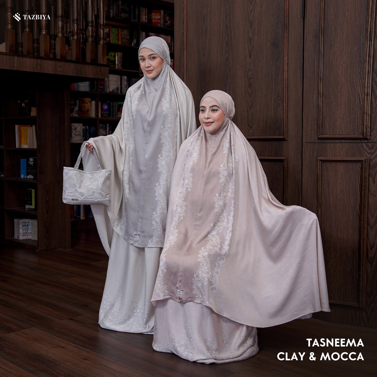 MUKENA TAZBIYA PREMIUM TASNEEMA I Mukena Rayon Satin Jumbo Dewasa