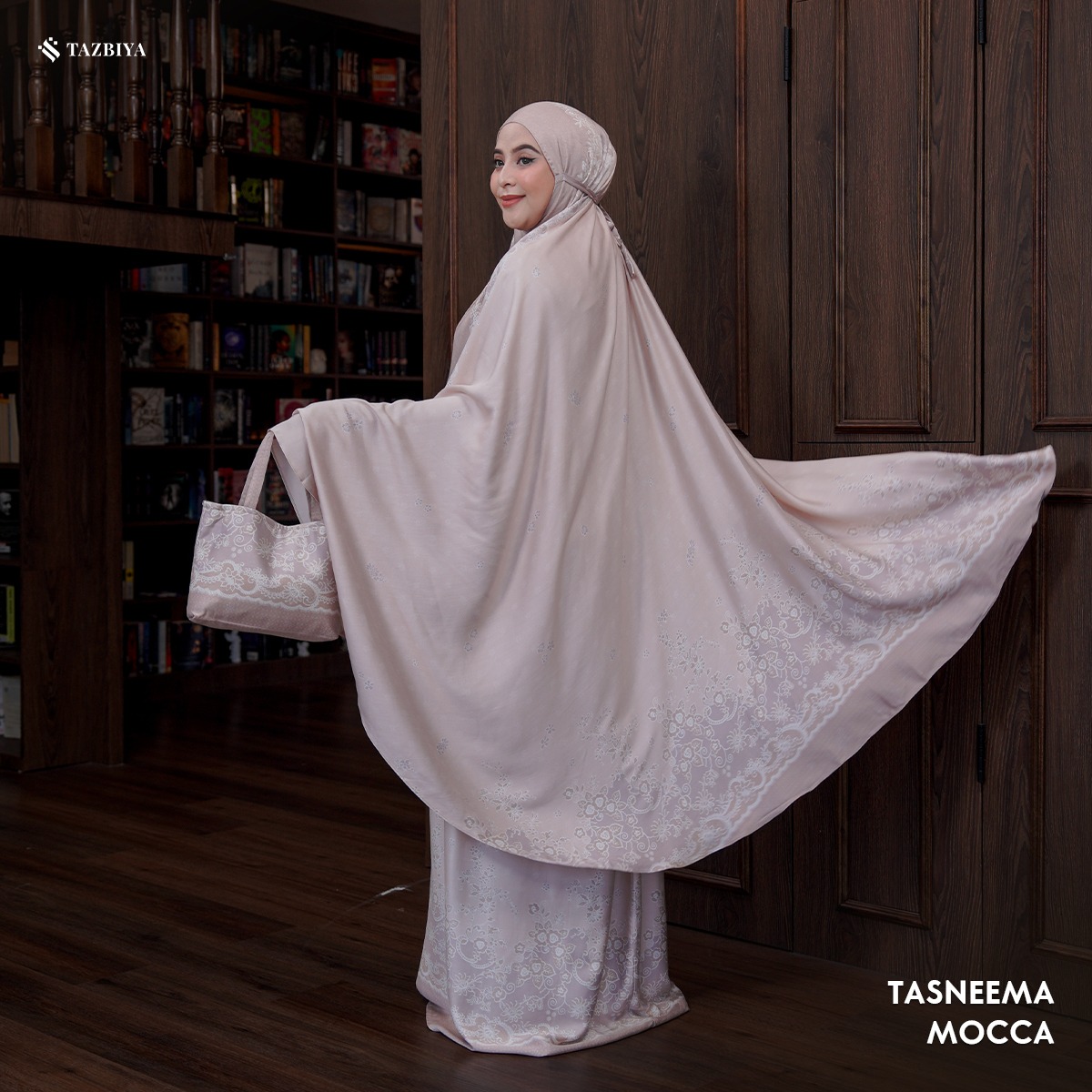 MUKENA TAZBIYA PREMIUM TASNEEMA I Mukena Rayon Satin Jumbo Dewasa